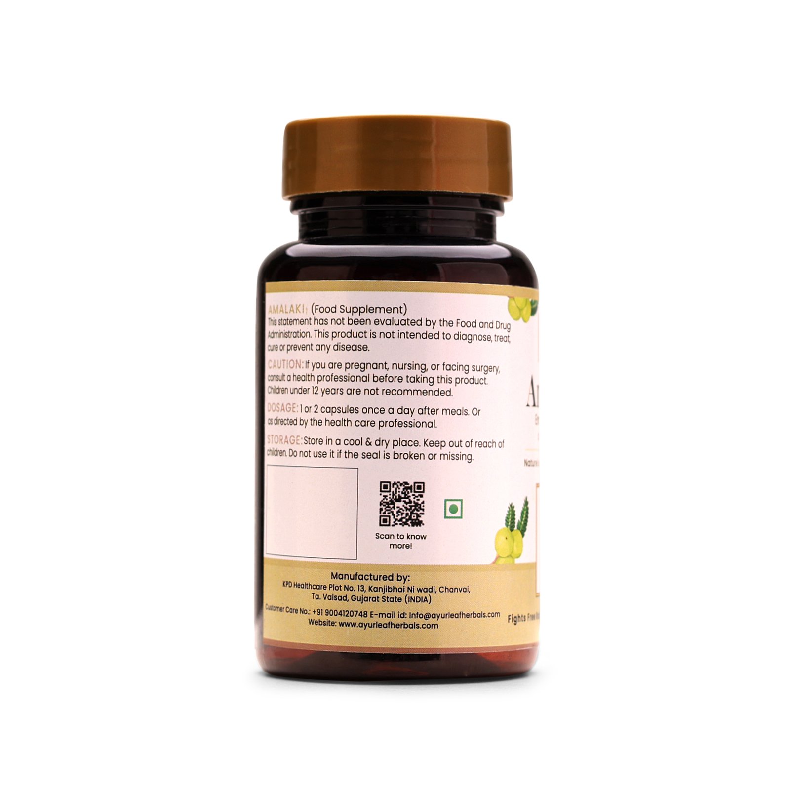 Amalaki Extract Blended Capsules 500mg | 60 Capsules Vegan Pack - Image 3