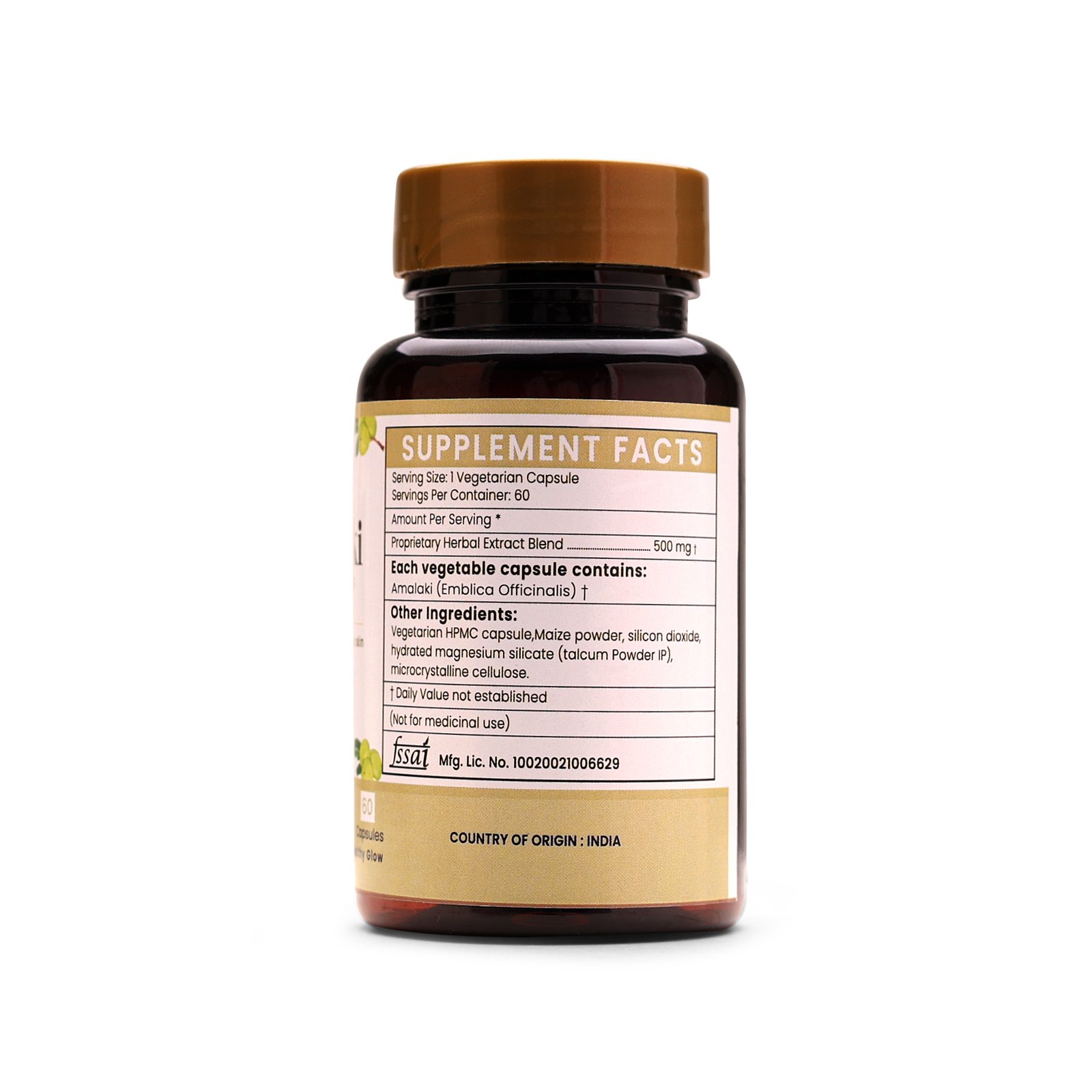 Amalaki Extract Blended Capsules 500mg | 60 Capsules Vegan Pack - Image 4
