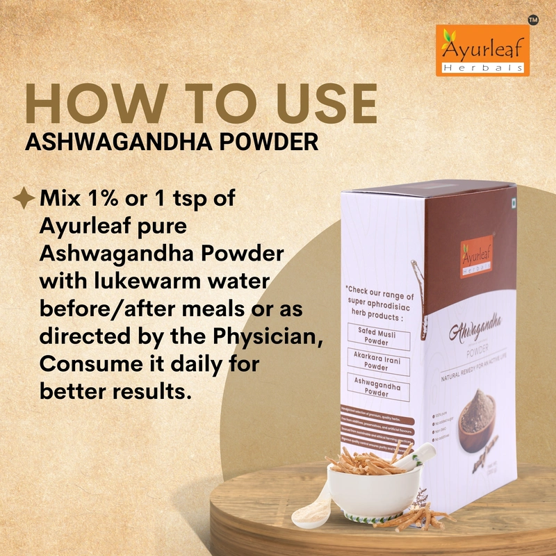 100 % natural and pure Ashwagandha Powder to Reduce stress, Improves Sleep Quality & Supports Fertility (200g) - Image 9