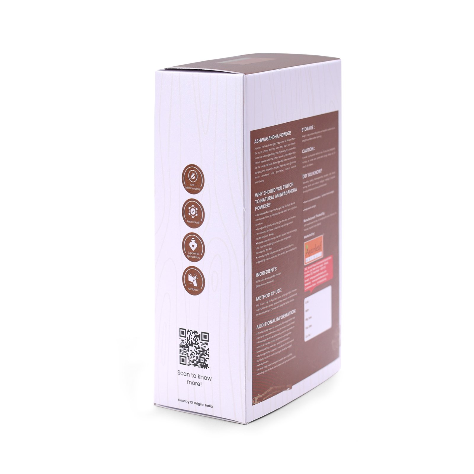 100 % natural and pure Ashwagandha Powder to Reduce stress, Improves Sleep Quality & Supports Fertility (200g) - Image 6