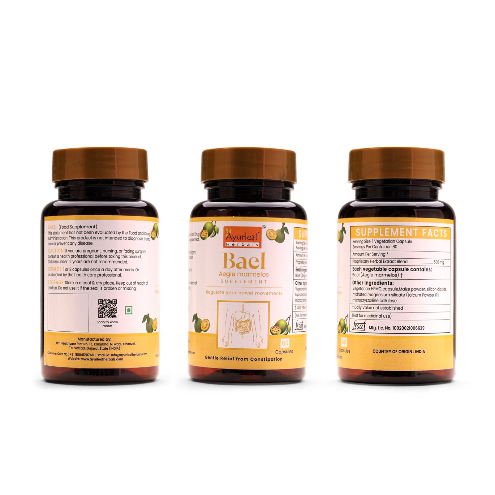 Bael Extract Blended Capsules 500mg | 60 Capsules Vegan Pack - Image 5