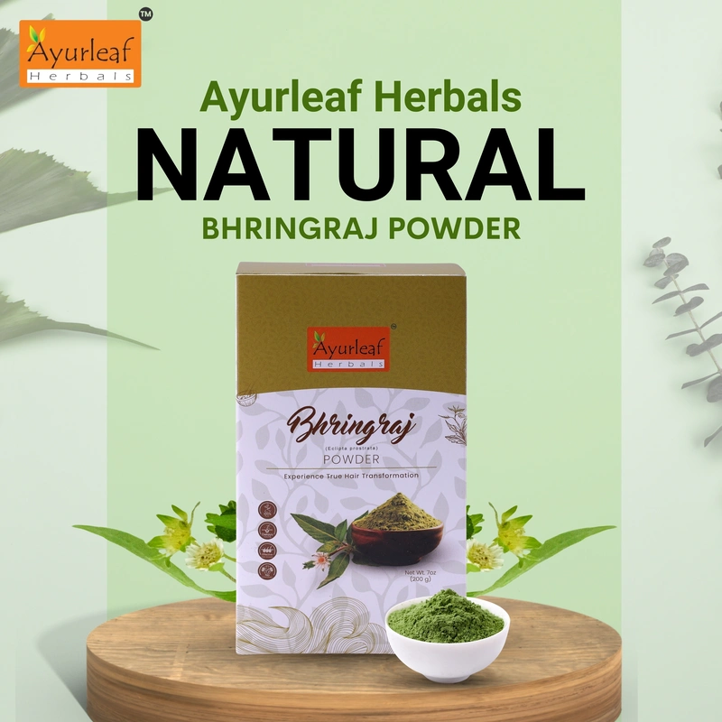 100 % natural and pure Bhringraj leaves powder for Hair Growth, Heals Wounds and Infections (200g) - Image 7