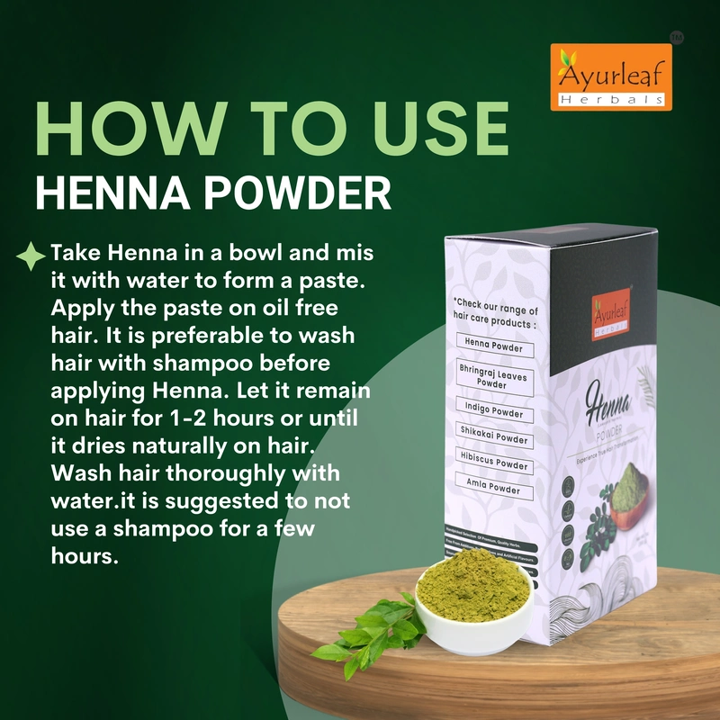 Pure Herbal Henna Powder for hair hands and feet (Mehendi) (200gms) - Image 9