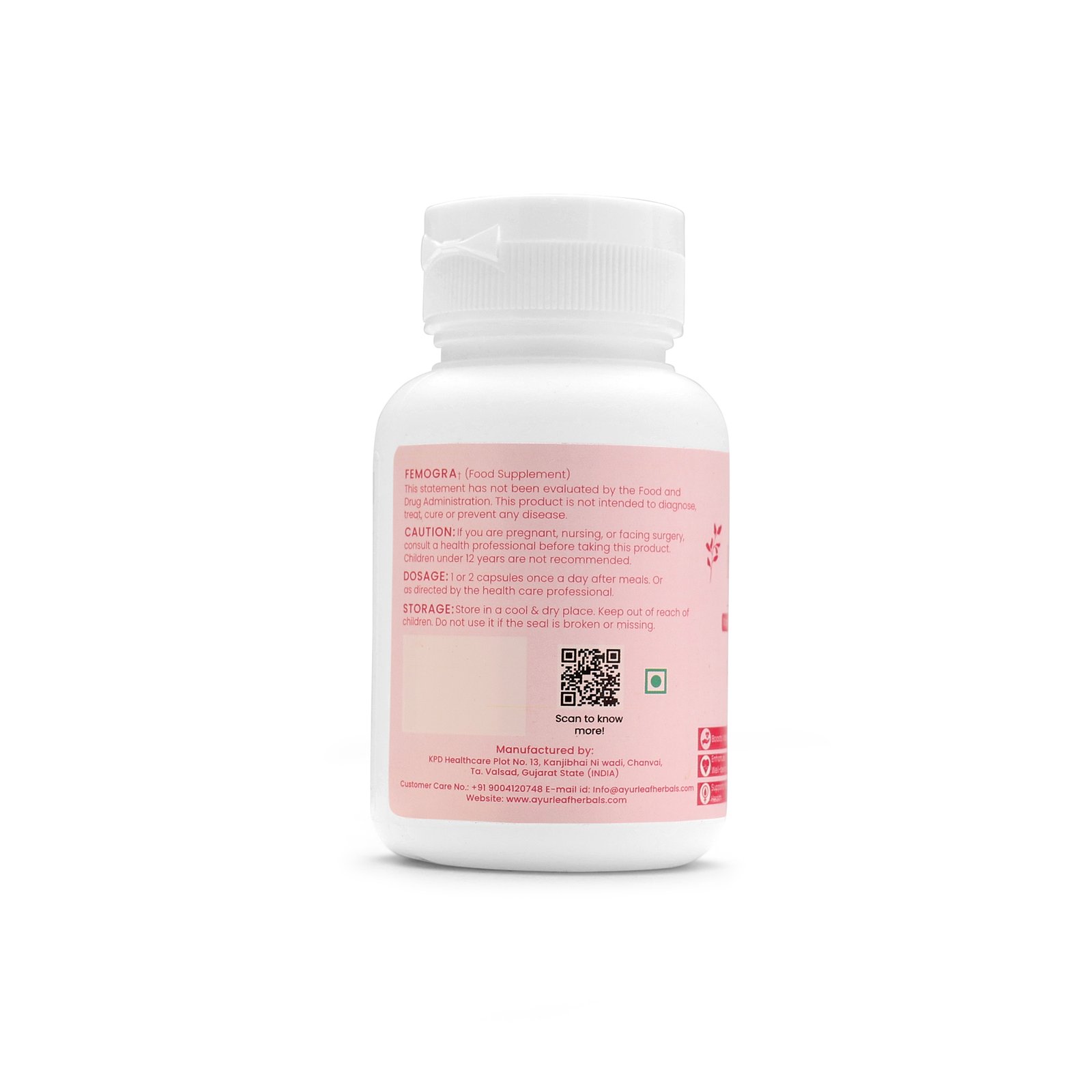 Femogra Extract Blended Capsules 340mg | 60 Capsules Vegan Pack - Image 3