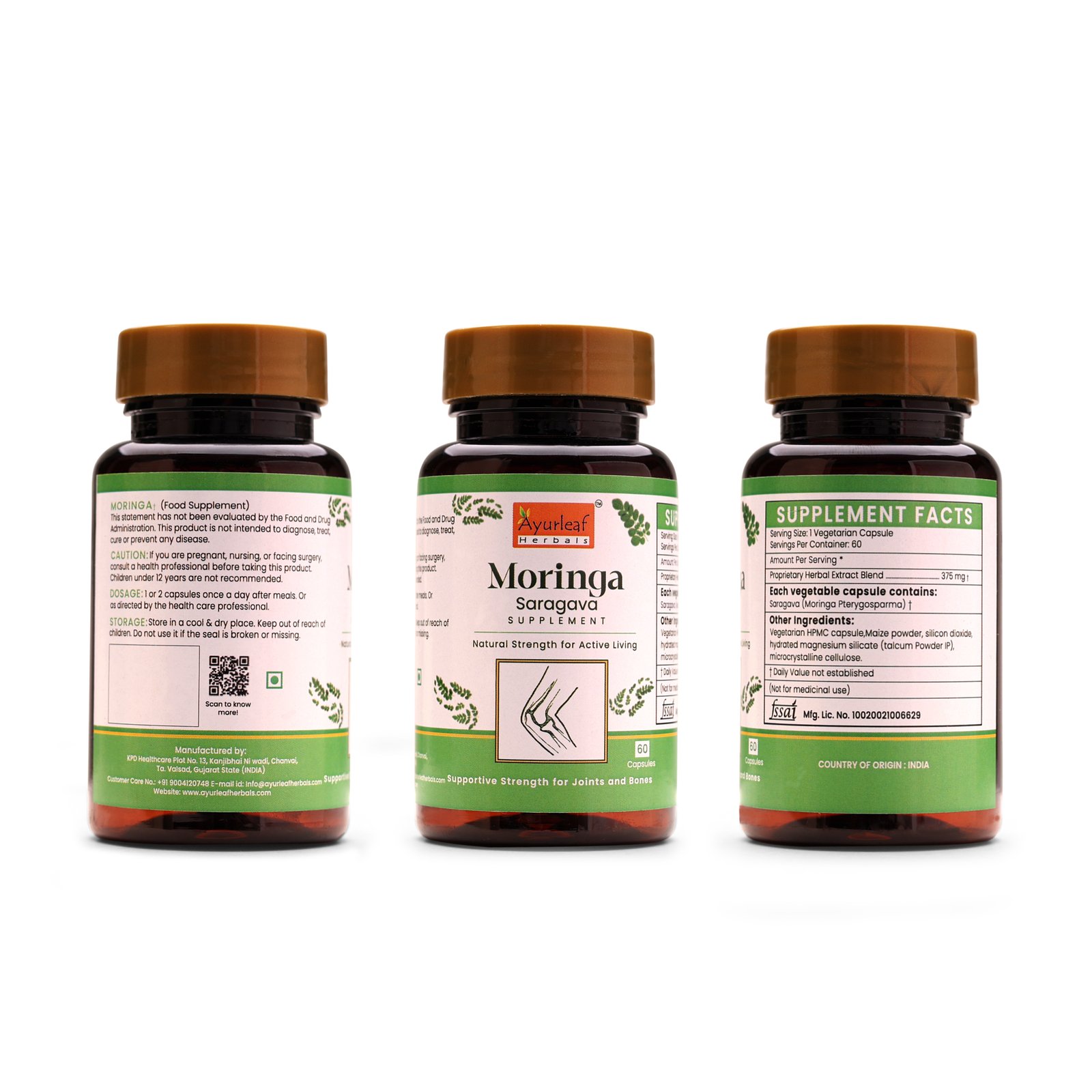 Moringa Extract Blended Capsules 375mg | 60 Capsules Vegan Pack - Image 5