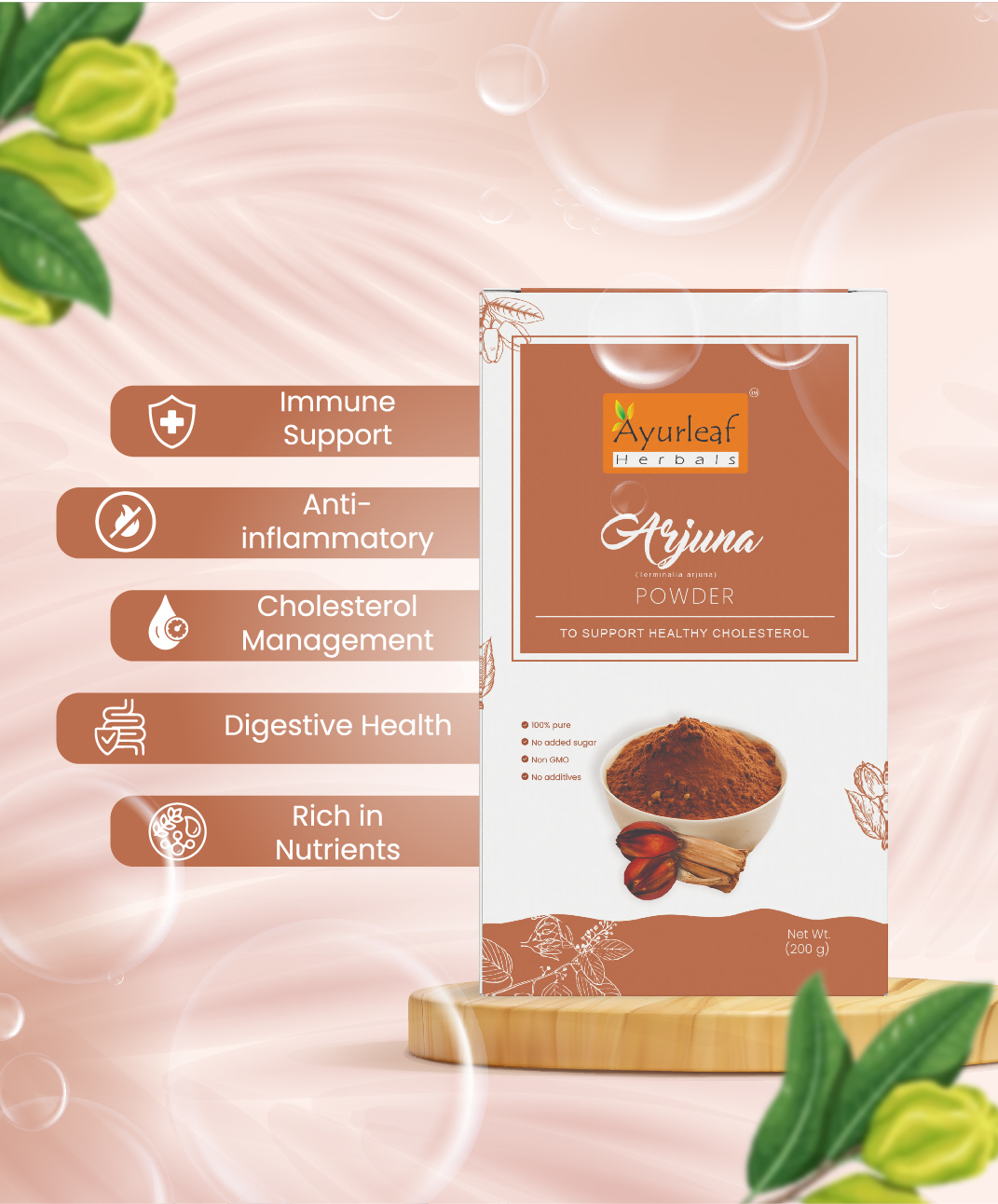 Arjuna Powder to Maintain Blood Pressure, Support Cardiovascular & Enhances Stamina (200g) - Image 2