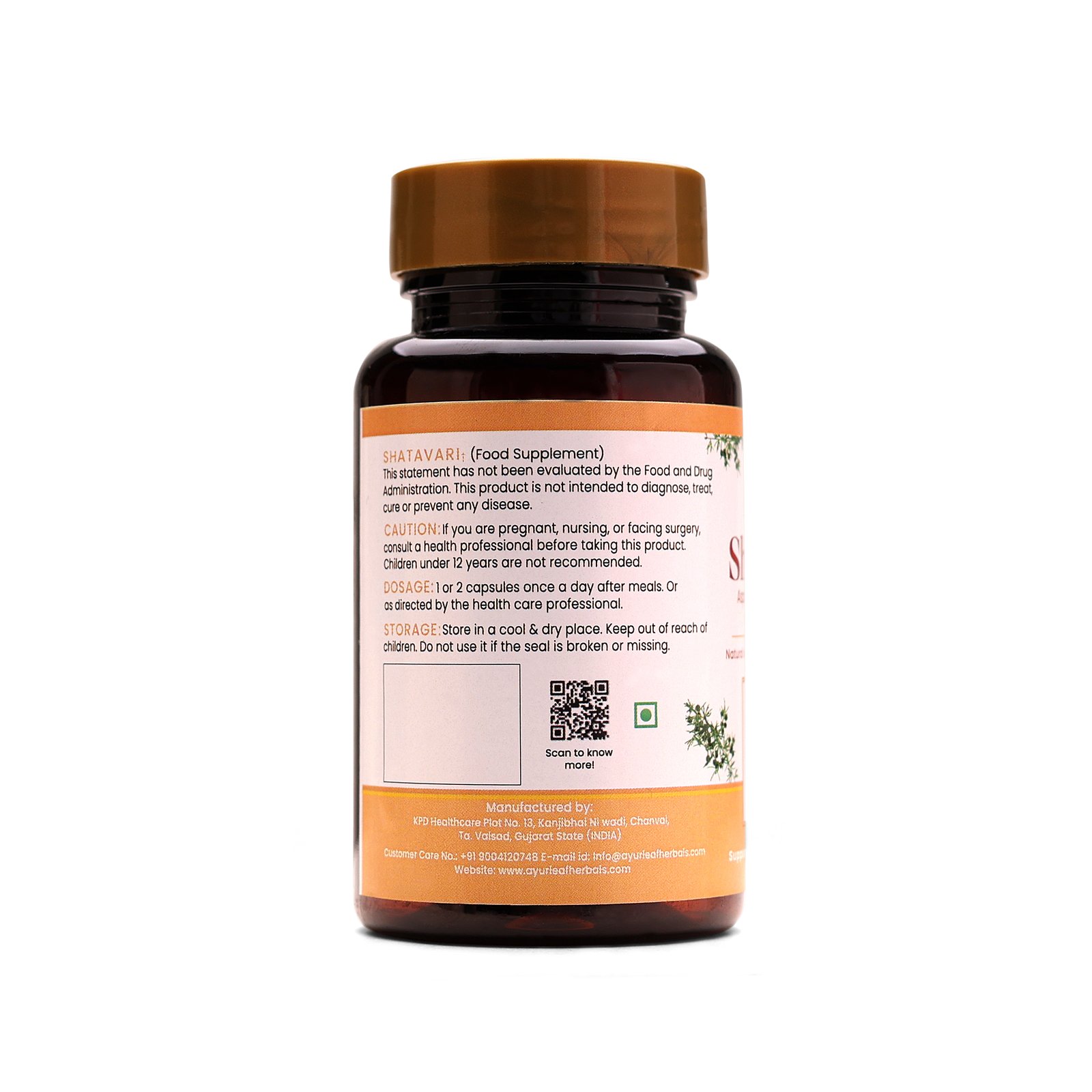 Shatavari Extract Blended Capsules 500mg | 60 Capsules Vegan Pack - Image 3