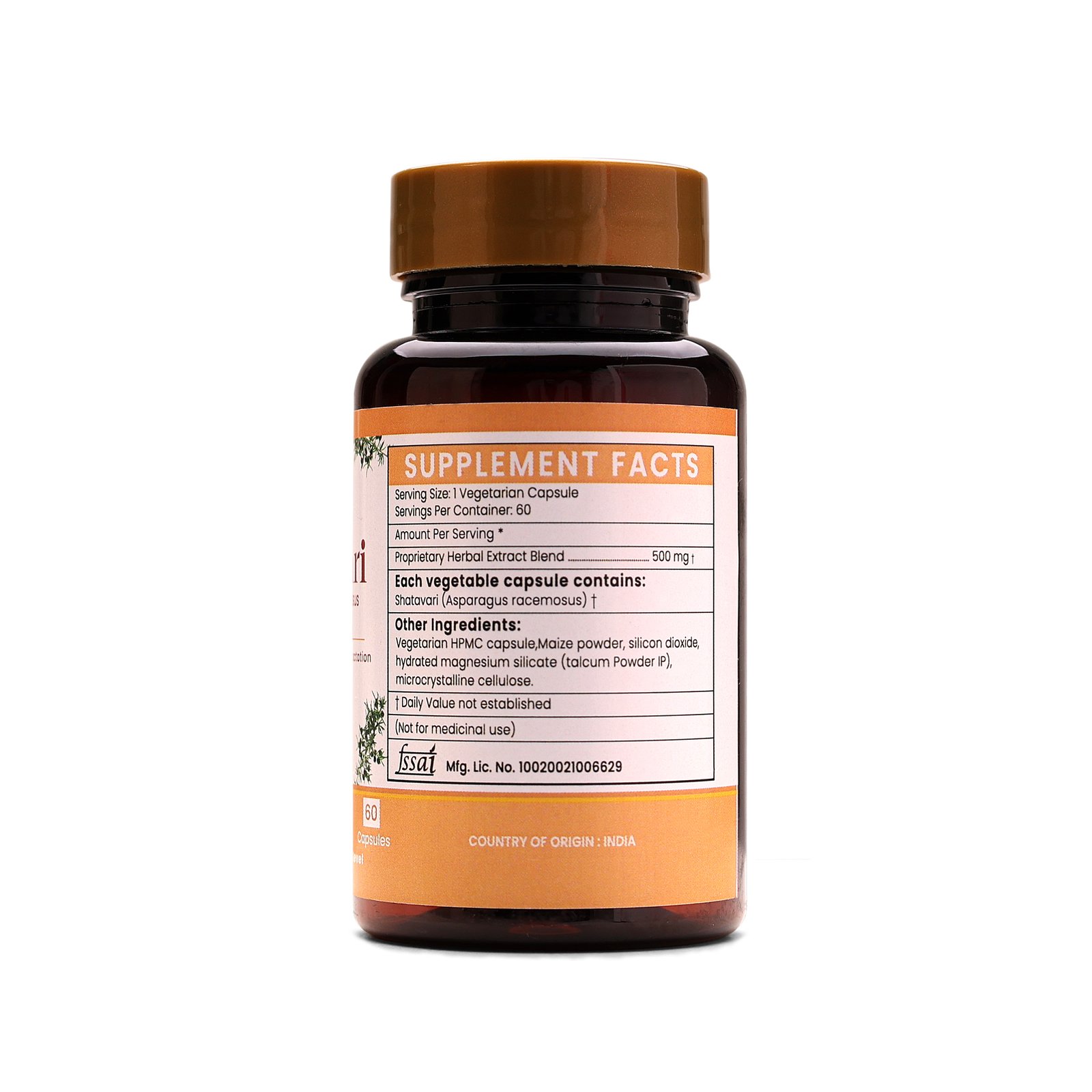 Shatavari Extract Blended Capsules 500mg | 60 Capsules Vegan Pack - Image 4