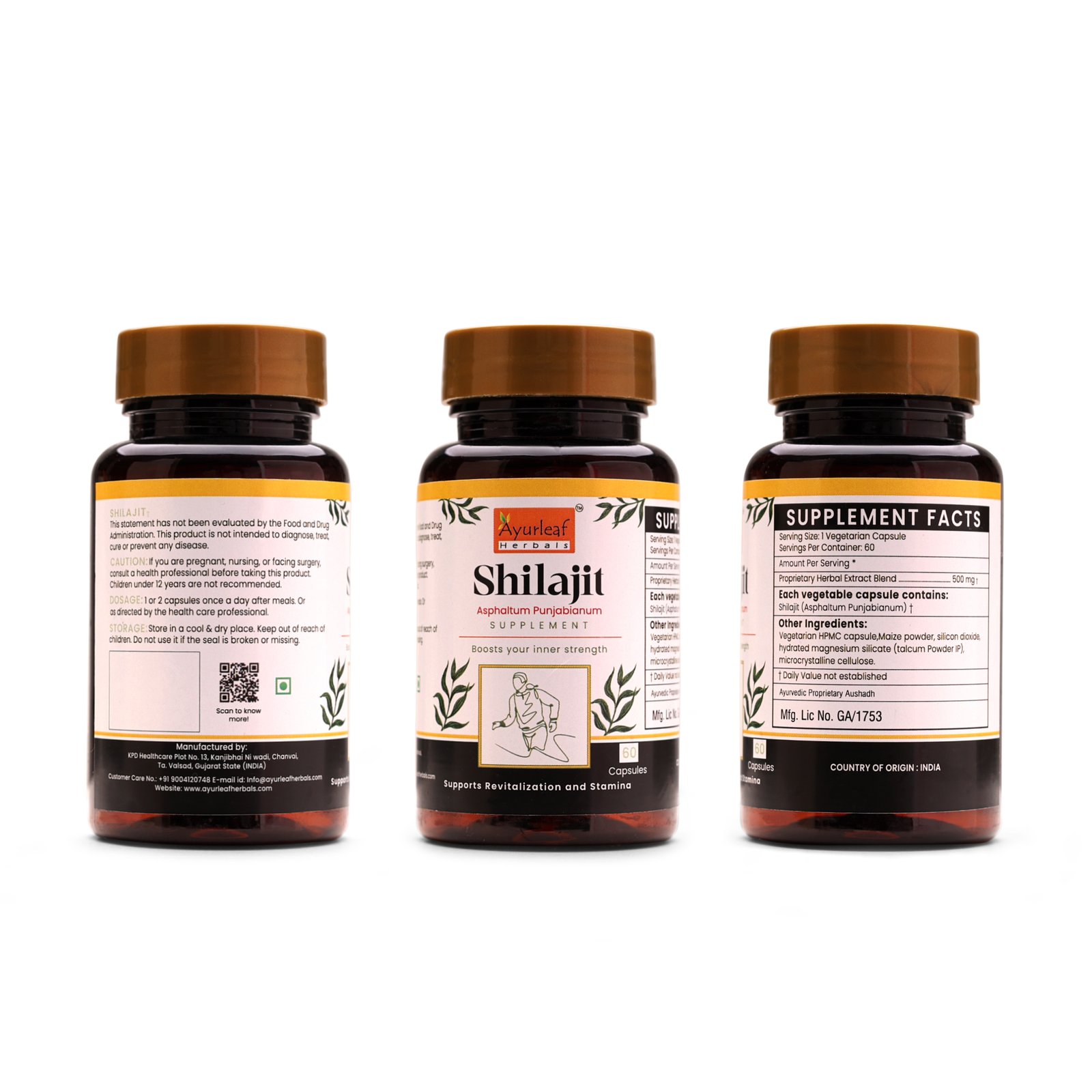 Shilajit Extract Blended Capsules 500mg | 60 Capsules Vegan Pack - Image 5