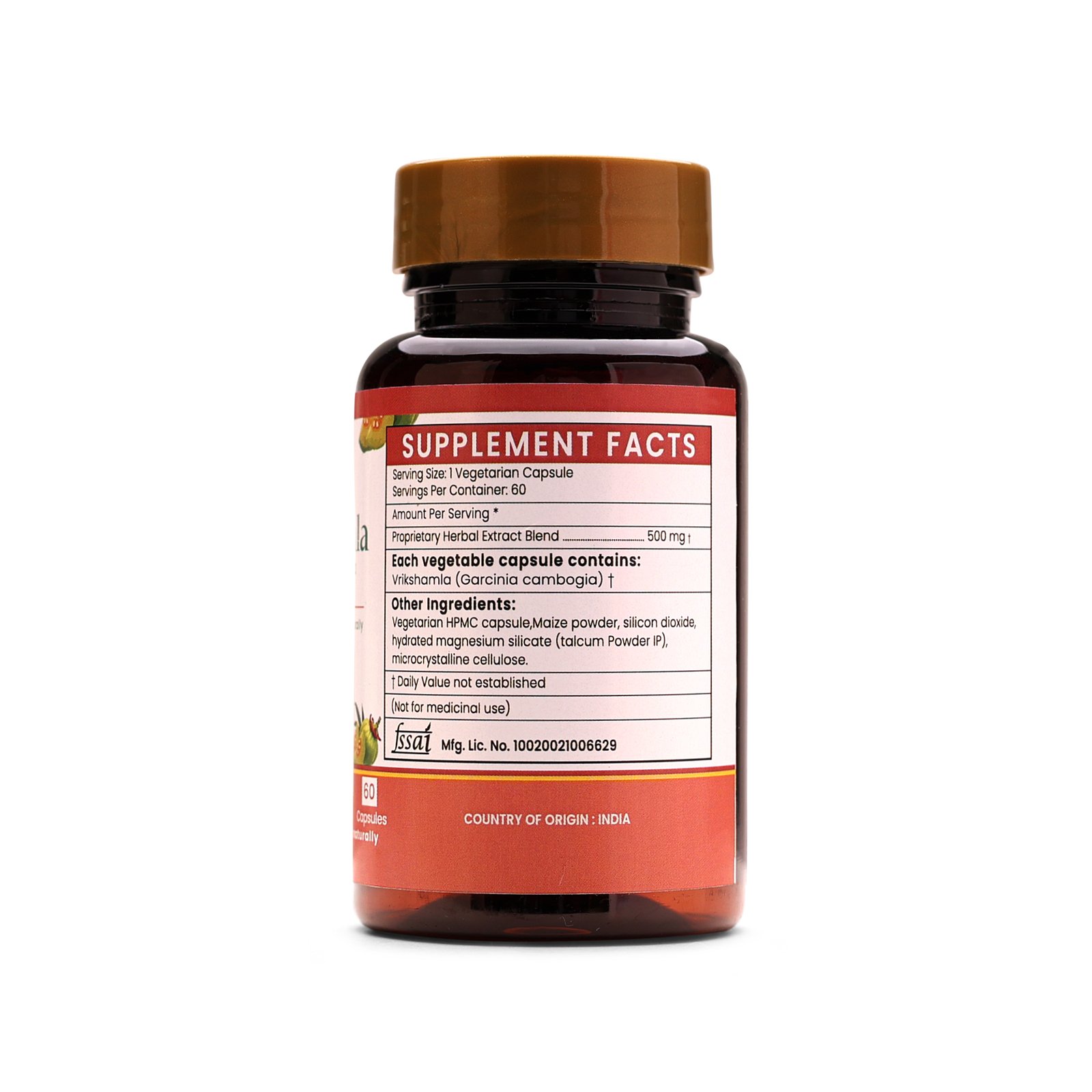 Vrikshamla Extract Blended Capsules 500mg | 60 Capsules Vegan Pack - Image 4
