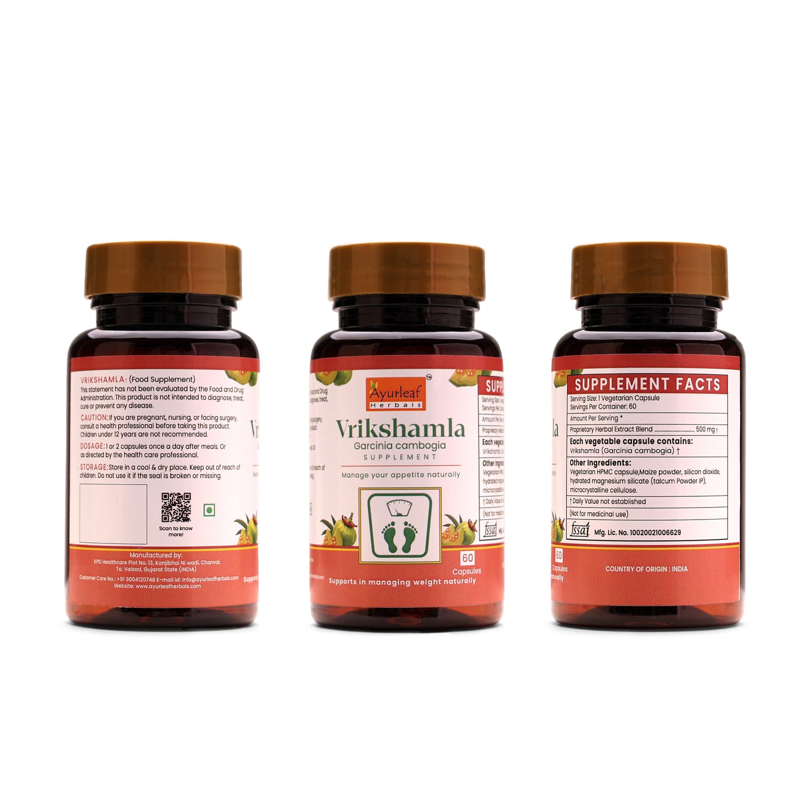 Vrikshamla Extract Blended Capsules 500mg | 60 Capsules Vegan Pack - Image 5